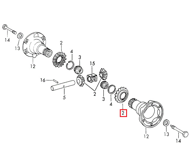 Porsche Differential Pinion - 914-6 70-72 911-332-902-00