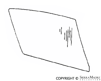 Porsche Door Window Glass - Clear - Right - 911 69-77 901-542-102-25