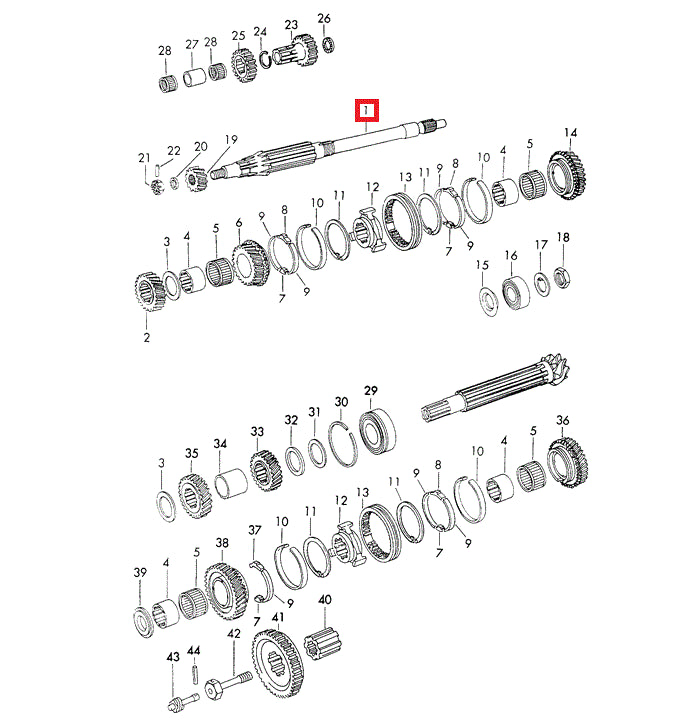 Porsche Drive Shaft - 2nd Gear - 914 70-76 905-302-101-00
