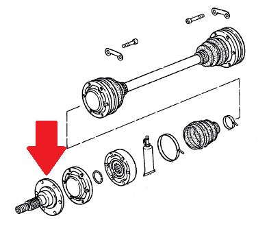 Porsche Drive Shaft - 911/930 84-89 930-332-232-05