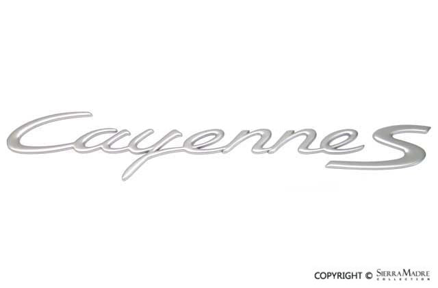 Porsche Emblem Cayenne S - Aluminum Satin - Cayenne 03-06 - 08 955-559-037-01-4W9