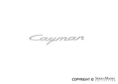 Porsche Emblem ''Cayman'' - Satin Aluminum - Cayman 06-08 987-559-239-01