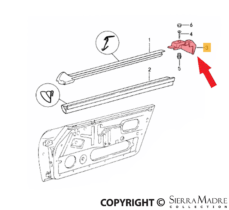 Porsche End Plate - Left - 964 89-94 964-531-821-00-01C