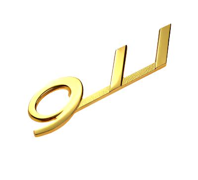 Porsche Engine Lid 911 Emblem - Gold 64-66 901-559-305-21