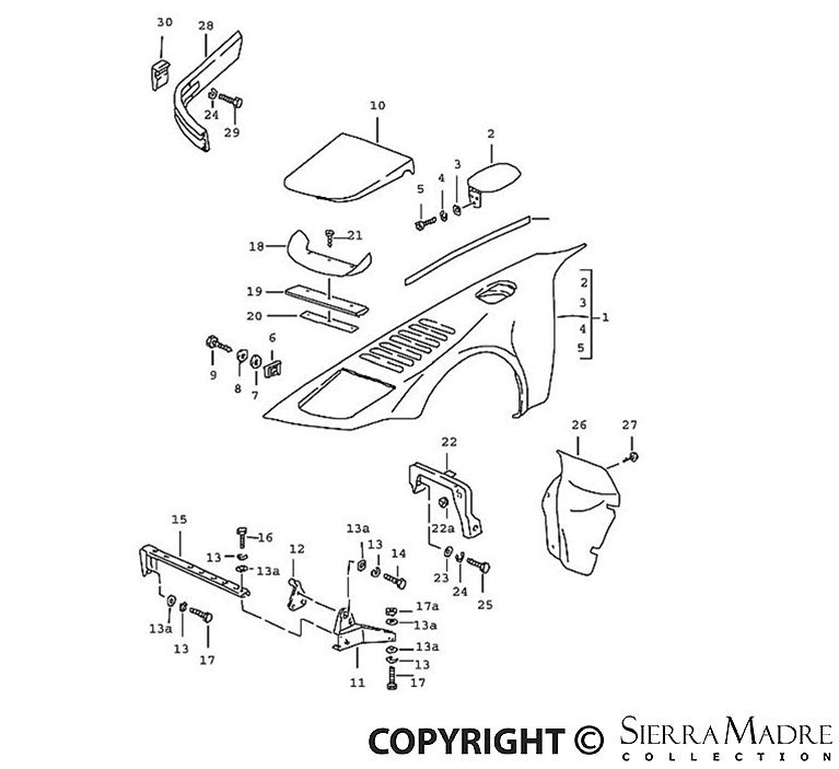 Porsche Fender - 911 87-89 930-503-032-05-GRV