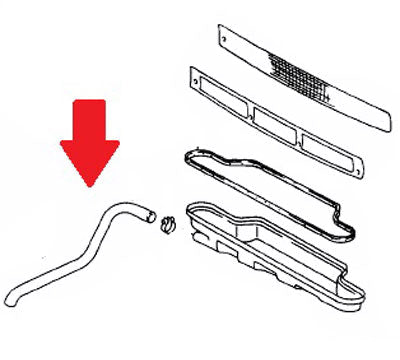 Porsche Fresh Air Vent Drain Hose - 911/912 65-68 901-571-288-21