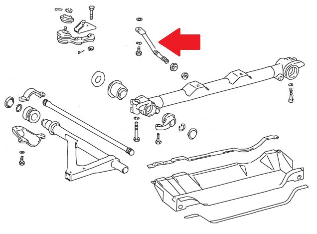 Porsche Front Crossmember Strut - 911/912 65-68 901-341-129-01