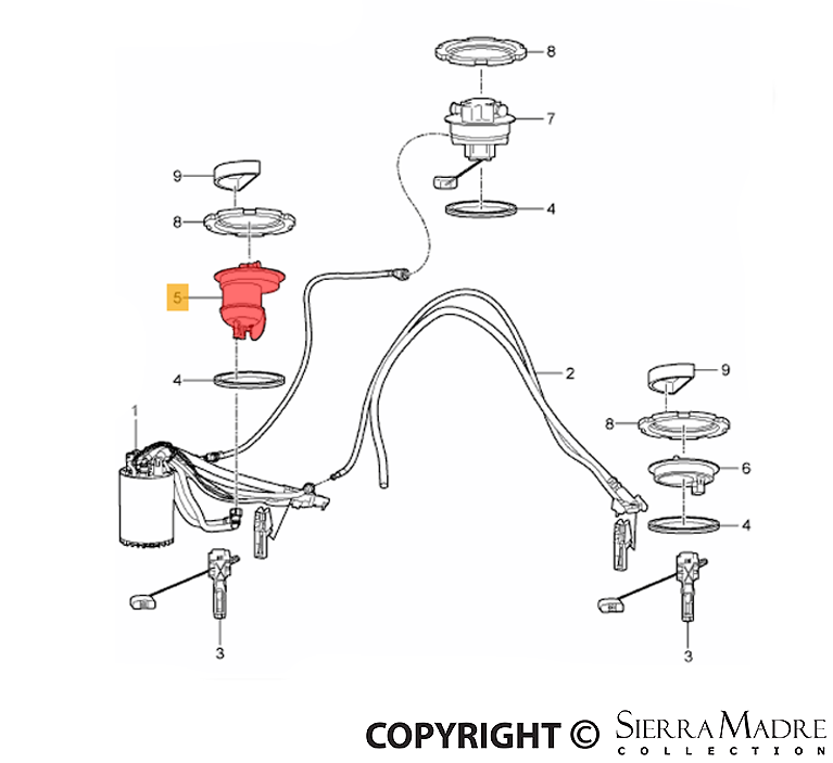 Porsche Fuel Filter - Right - Panamera 10-14 970-201-424-00