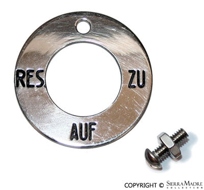 Porsche Fuel Rod Aluminum AUF-ZU-RES Plate - 50-62 NLA-201-261-00
