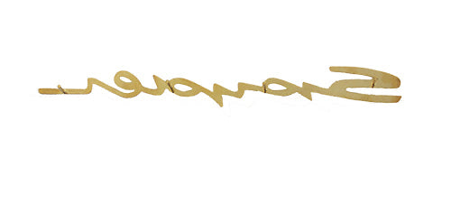 Porsche Gold Fender Emblem for 550 Spyder - 356A 55-57 SMC-000-732