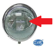 Porsche Hella Headlight Lens - All 356s/911/912 50-67 644-631-111-02