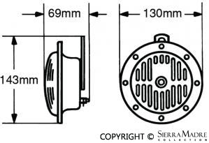 Porsche Hella Horn - 380 Hz 12V 4811011