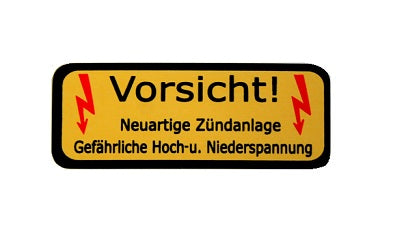 Porsche High Voltage Coil & CD Box Decal - 911/930 69-89 911-701-201-55