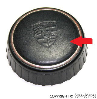 Porsche Hockey Puck Horn Button Leather Center - 911/912 65-68 901-347-823-00