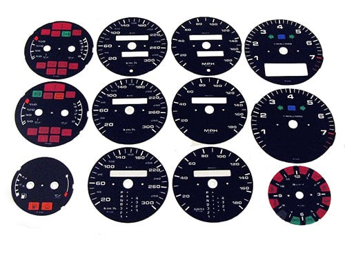 Porsche Instrument Face Kit - Black - 964/993 89-89 SMC-641-200-06