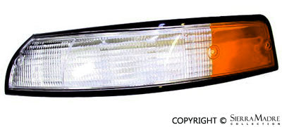 Porsche Italian Style Turn Signal Lens with Black Trim - Left 69-73 SMC-631-943-56