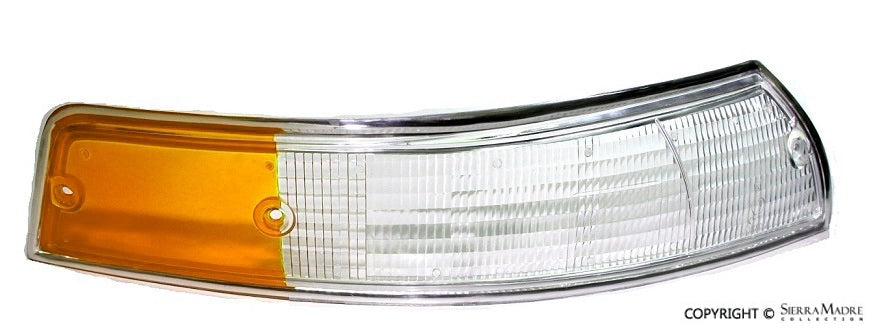 Porsche Italian Style Turn Signal Lens with Silver Trim - Right 69-73 SMC-631-942-55