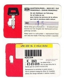 Porsche Key By Code Service SMC-KEY-01