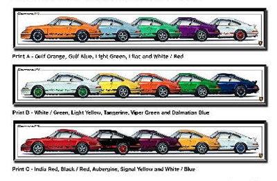 Porsche Limited Edition Carrera Color Studies Print - by Steve Anderson SMC-000-872