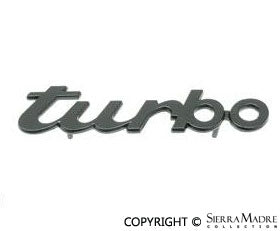 Porsche Matte Black Turbo Emblem 74-77 -86-88 930-559-317-03