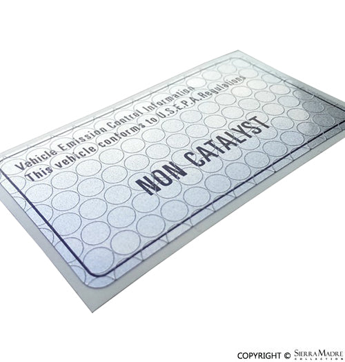 Porsche Non Catalyst Decal 76-05 477-000-268