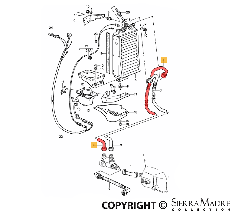 Porsche Oil Cooler Line - 911 87-89