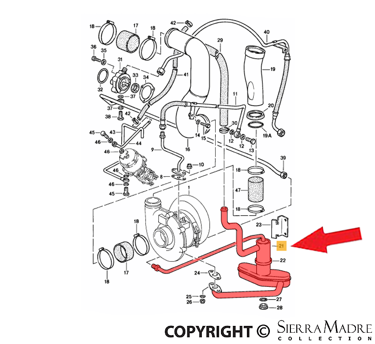 Porsche Oil Drip Receiver - 911 78-89 930-107-001-07
