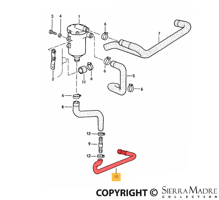 Porsche Oil Hose - 911 87-89 930-107-389-06