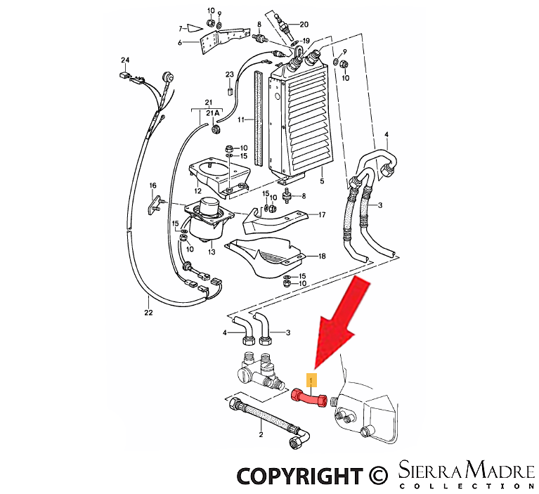Porsche Oil Reservoir Tube - 911 87-89 930-107-947-00