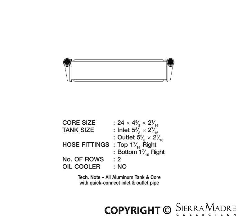 Porsche Radiator - Center - Boxster/997/Cayman 05-08 997-106-037-02
