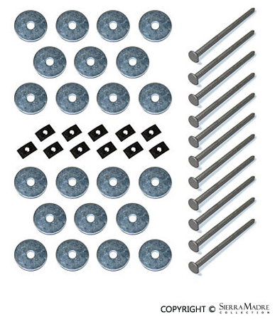 Porsche Rear Back Panel Hardware Set - All 356s 50-65 644-531-003-01
