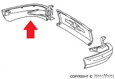 Porsche Rear Bumper - Right - 911/912 69-73 911-505-022-02-GRV