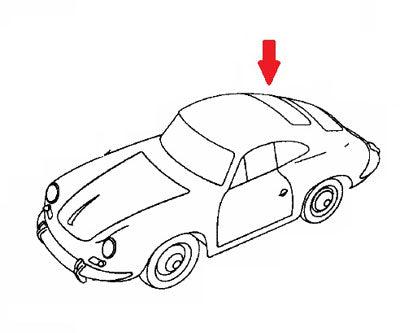 Porsche Rear Window Glass - 356/356A/356BT5 644-545-101-00