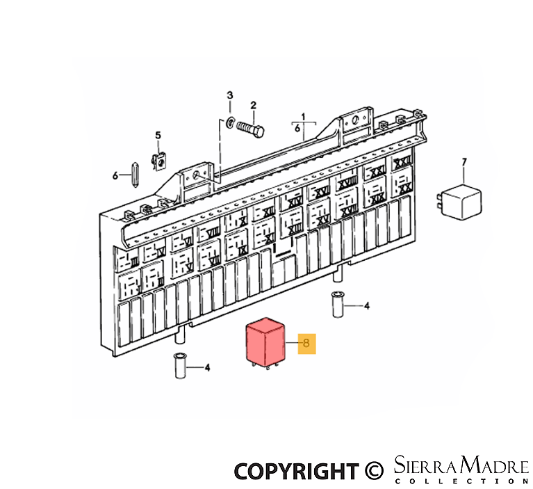 Porsche Rear Window Wiper Relay - 911/928 78-95 928-618-104-00