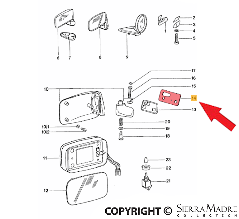 Porsche Reinforcement Plate - Right - 911 74-94 911-531-198-00