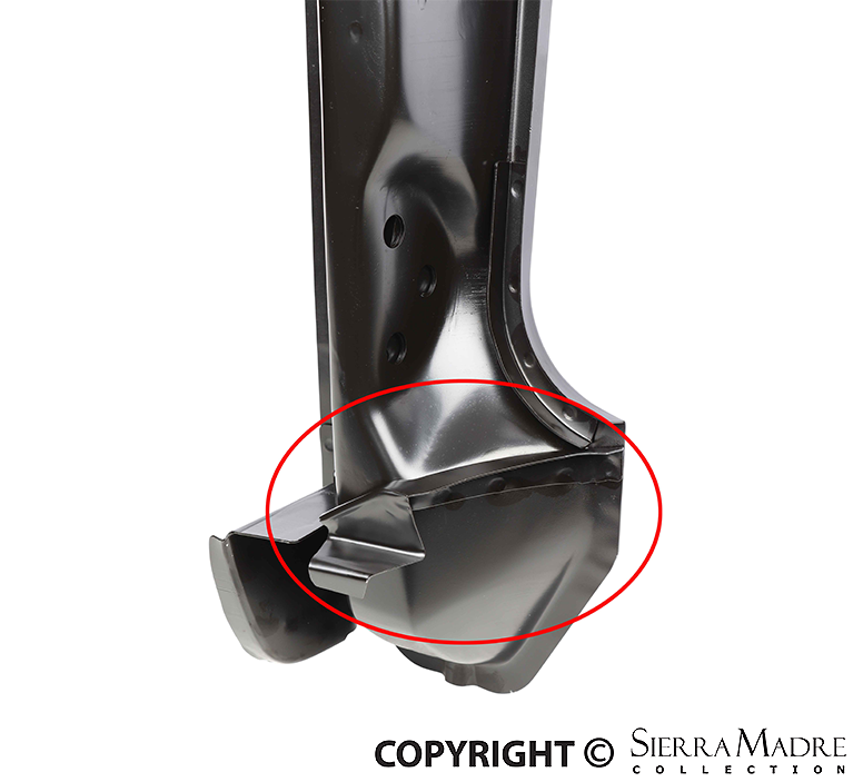Porsche Repair Piece for Door Hinge Pillar - Left 63-97
