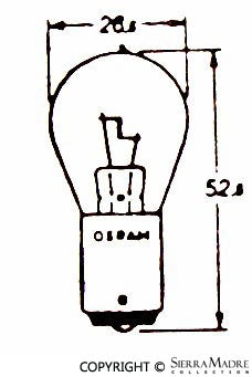 Porsche Reverse Light Bulb - 6 Volt/10W 900-631-010-90