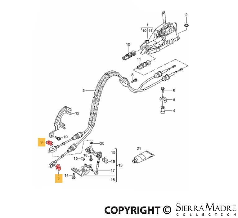 Porsche Securing Clip - Boxster 97-04 986-424-049-01