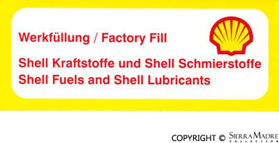 Porsche Shell Fuel & Lubricant Decal - 1973 SMC-701-001-00