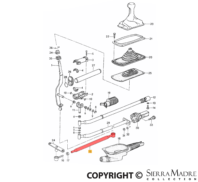 Porsche Shift Rod - 911 89-98 964-424-011-01