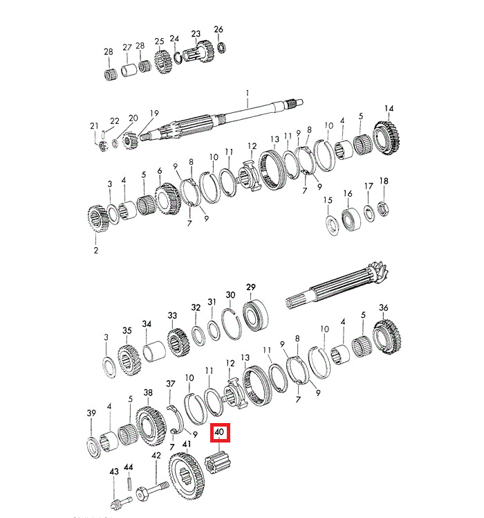 Porsche Sliding Gear - 914 70-76 905-302-224-02