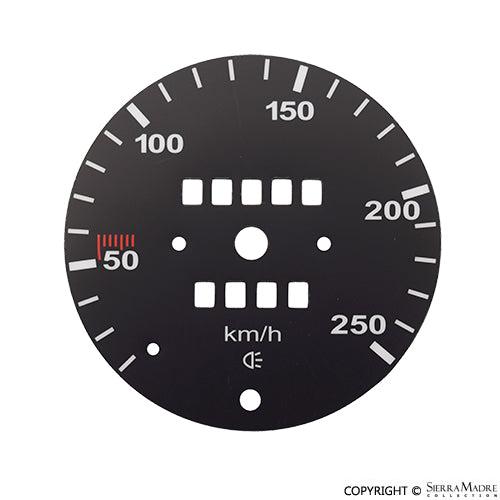 Porsche Speedometer Dial Face - MPH to KM/H - 911 69-74 SMC-641-701-00