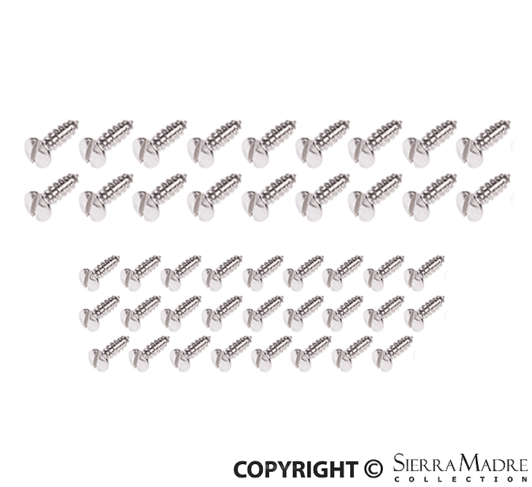Porsche Stainless Steel Screw Kit for Threshold Trim - 356 50-54 644-551-004-00