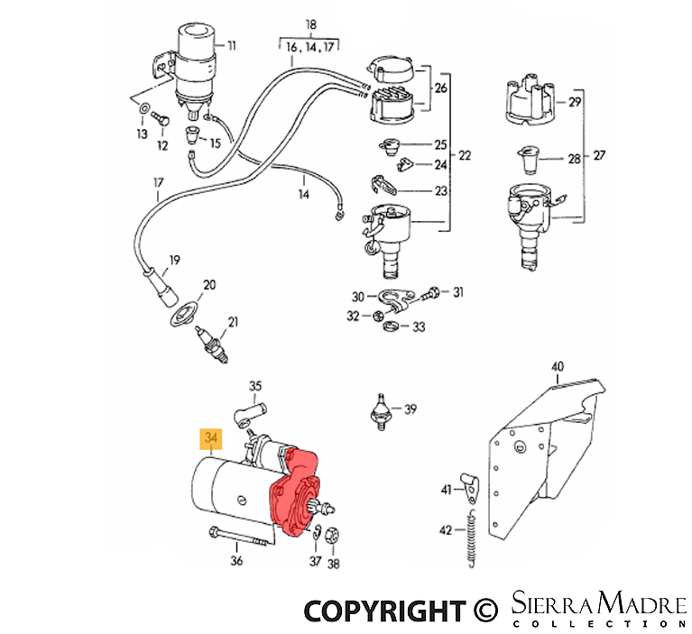 Porsche Starter Housing - All 356s 50-65 SMC-604-101