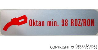 Porsche Super Fuel Decal - 930 Turbo/914 70-89 411-000-263-A