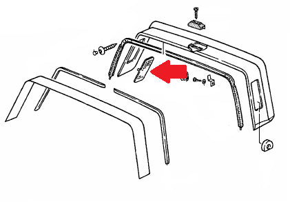 Porsche Targa Roll Bar Vent Set - 911 74-89 SMC-565-SET