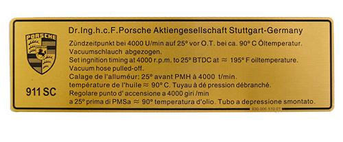 Porsche Timing Decal - 911 78-83