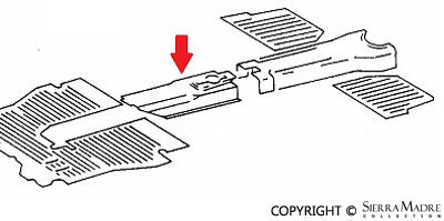 Porsche Tunnel Aluminum Cover - 356A57-59 356-53-115