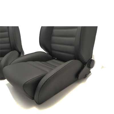 Porsche Turbo Seat Set - Black Leather - 911/930 74-84 911-521-008-61