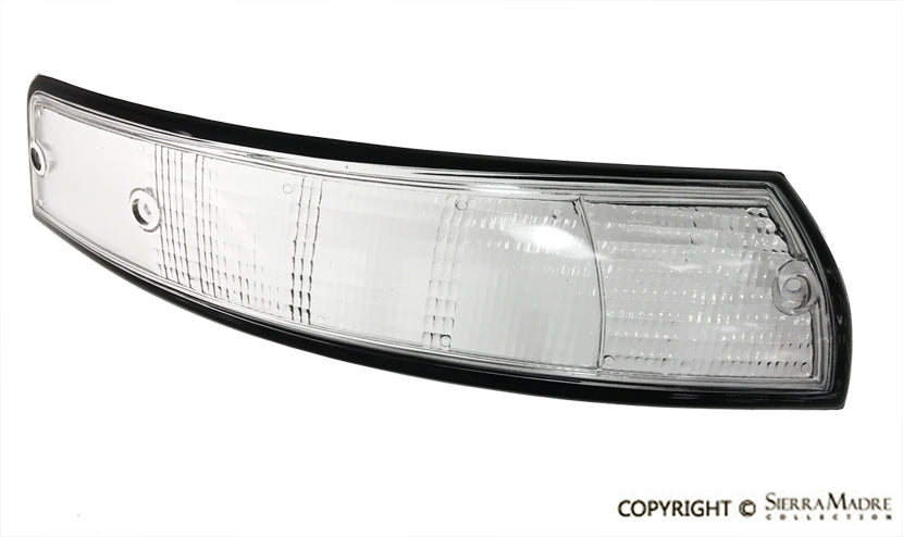 Porsche Turn Signal Lens Clear - Right - Euro - Black Trim 69-73 SMC-631-943-02